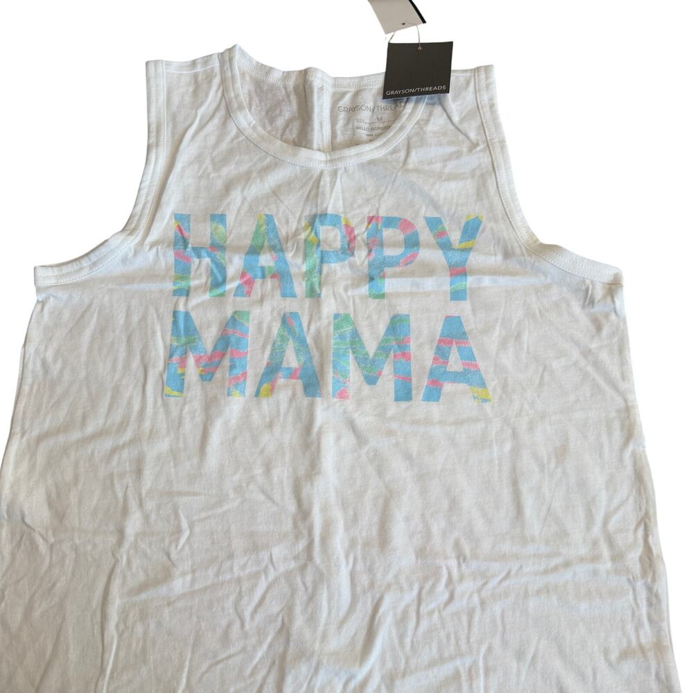 Grayson Threads Women's Happy Mama Graphic Tank Top - Size Medium - NWT